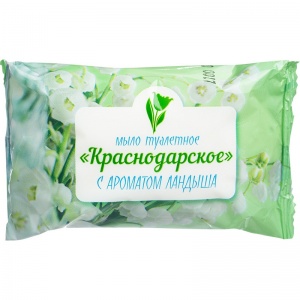 Мыло кусковое туалетное Меридиан "Краснодарское. Ландыш", 90г, флоу-пак, 1шт.