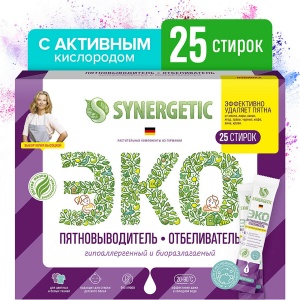 Пятновыводитель-карандаш Synergetic, 25 стиков, концентрат, биоразлагаемый (111103)